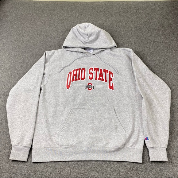 Vintage Champion Ohio State Gray Hoodie Men’s Size Large - Picture 1 of 10